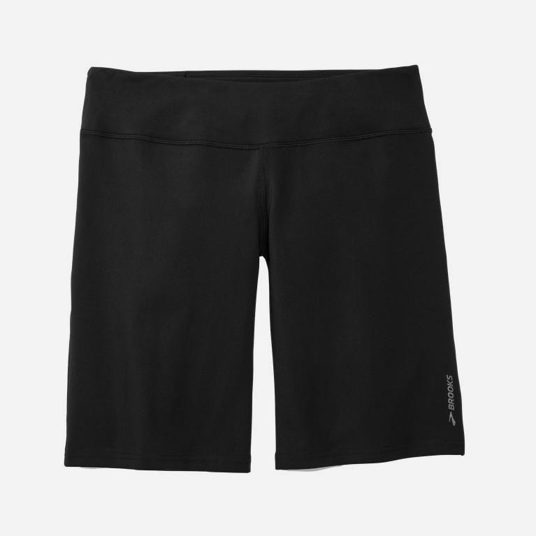 Brooks Venture Bermuda Womens Running Shorts - Black - Philippines (268354ZEB)